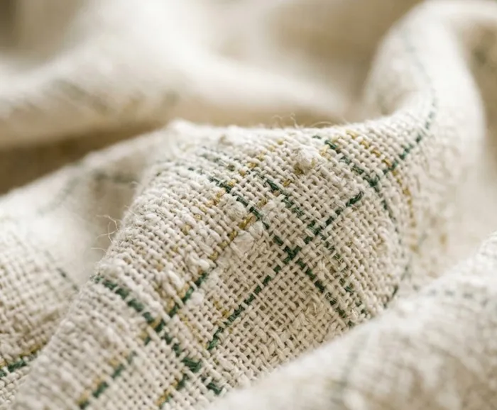 Close-up of premium woven fabric details