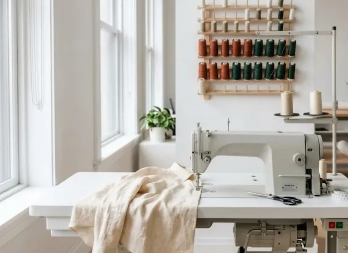 Textile showroom and pattern drafting