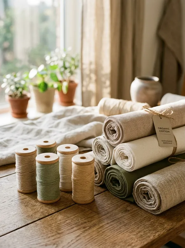 Sustainability organic thread and fabrics